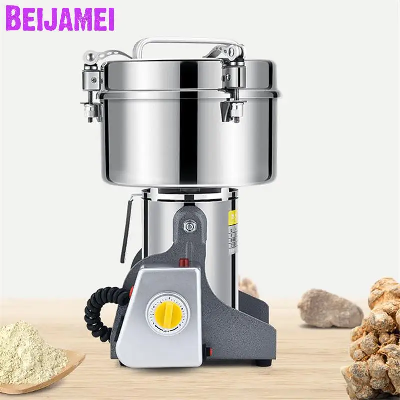 BEIJAMEI 2500g Grains Spices Hebals Cereals Coffee Dry Food Grinder Mill Grinding Machine Home Medicine Flour Powder Crusher