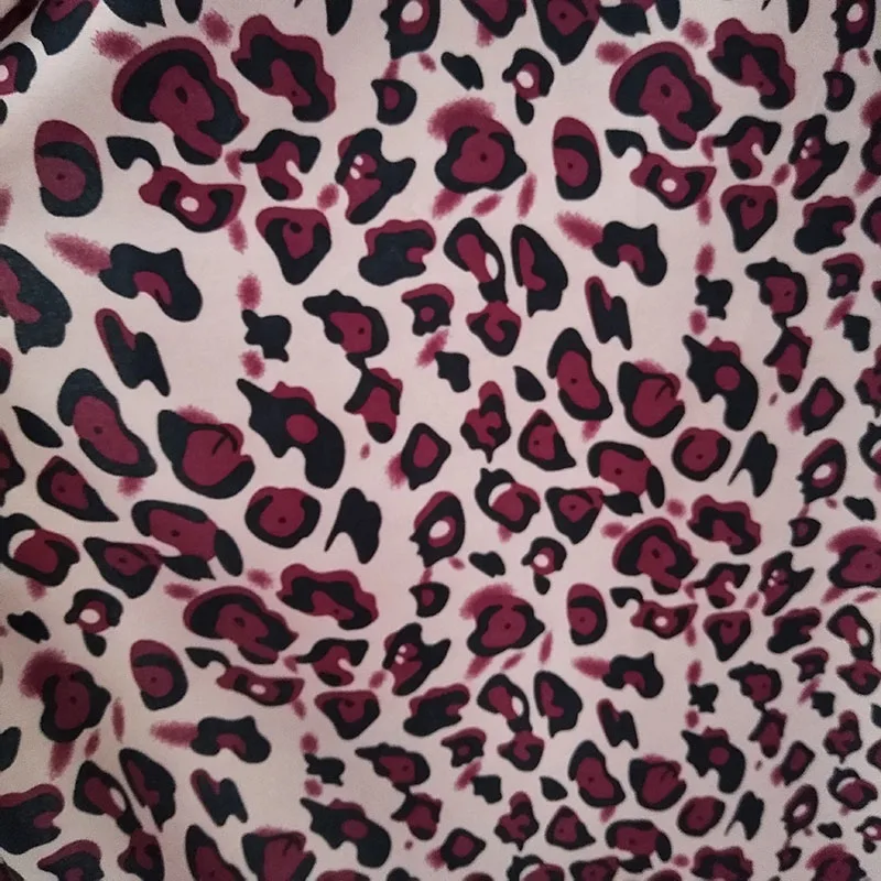 Good Chiffon Fabric 3Colours Sexy Leopard Print Immitate Silk Chiffon Dress Fabric Sewing Material DIY Summer Dress Wide 150cm