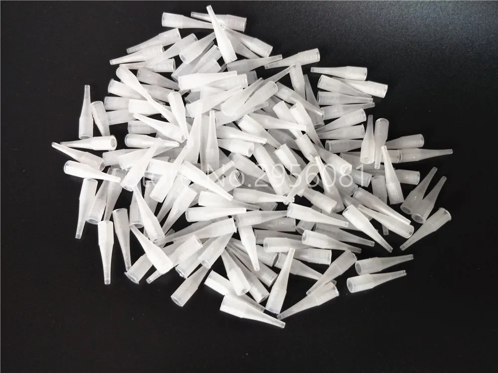 

200Pcs 7RL Tip Plastic Traditional Needle Caps For Eyebrow Makeup Needle Permanent Tattoo Machine