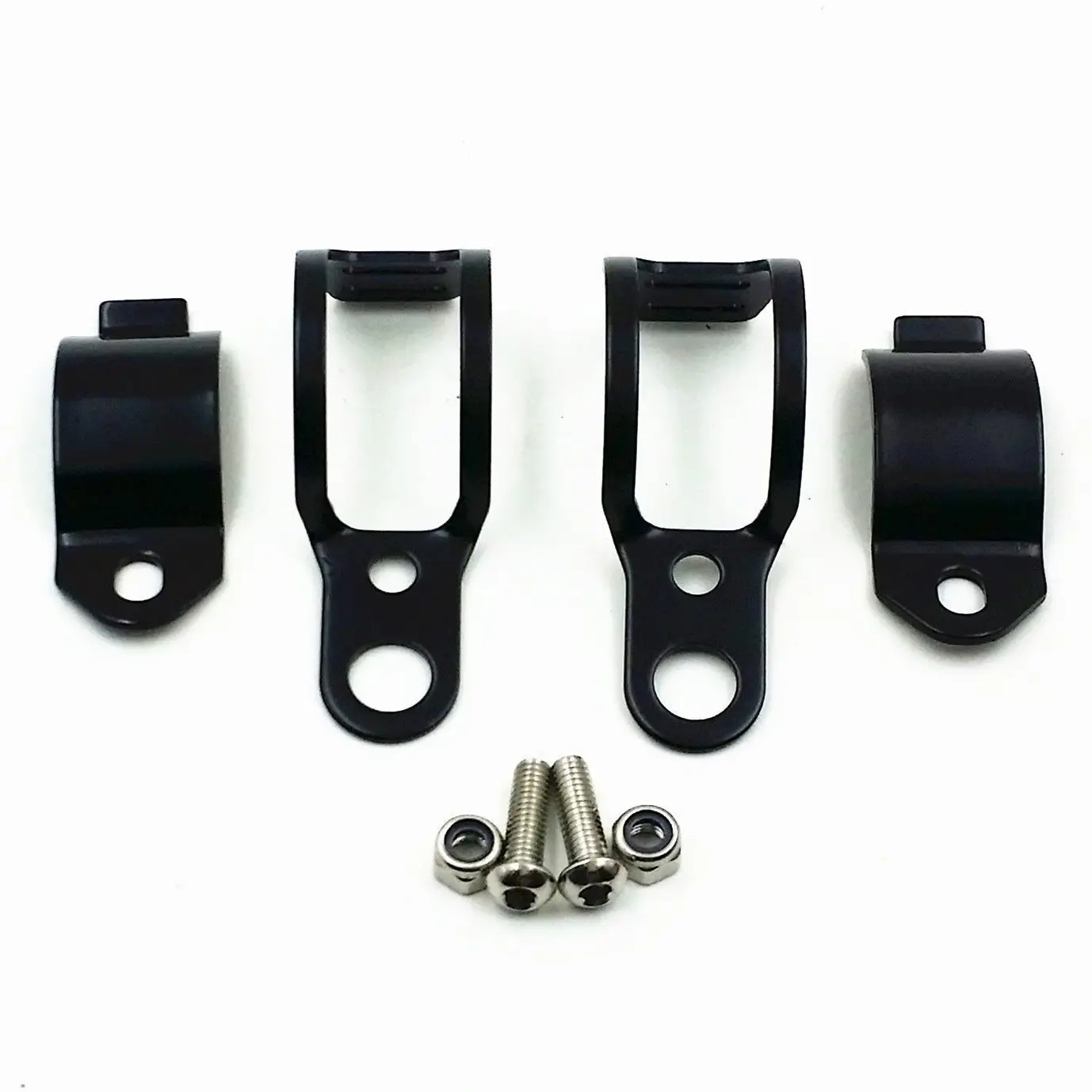 Black Motorbike Adjustable 33-43mm Turn Signal Relocator Fork Clamps Cruiser VT