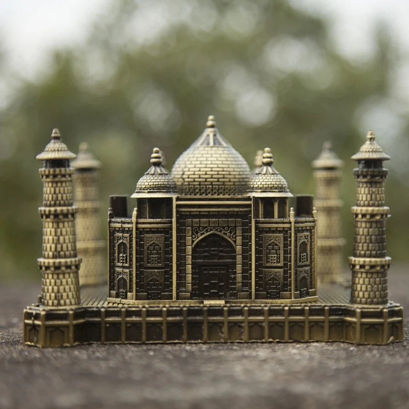 Taj Mahal Model of Metal India Tourist Souvenirs Wedding Anniversary Gift Creative Statue Building Decoration Crafts Figures