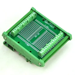 DIP-28 Component to Screw Terminal Adapter Board, w/HQ DIN Rail Mount Carrier.