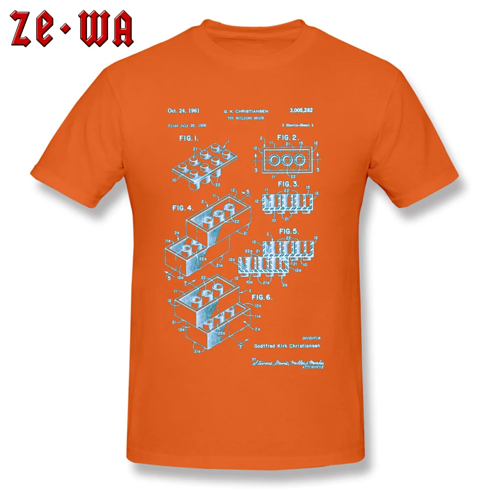 Toy Block Building Structural Drawing Picture T Shirt Explanatory Theroy Funny Men Normal Tops & Tees Graphic Top T-shirts New