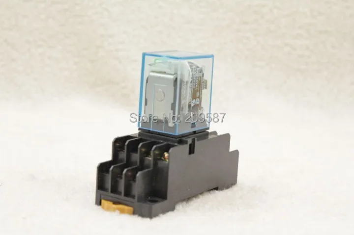 

10 set base + coil power relay 11pin 3NO 3NC MY3NJ MY3N-J led lamp 5A AC110V