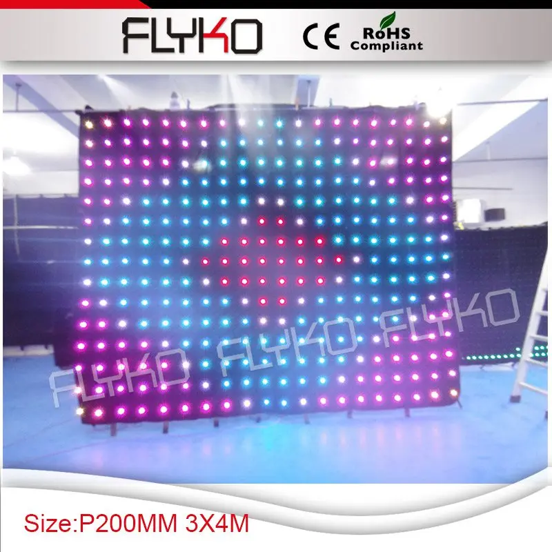 

p20 4x3m led video cloth led video curtain