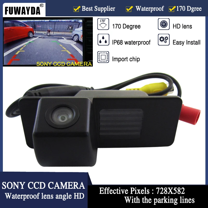 FUWAYDA HD CCD Chip Car Rear View Reverse Kit Camera for Chevrolet Aveo Trailblazer Opel Mokka Cadillas SRX CTS WATERPROOF HD