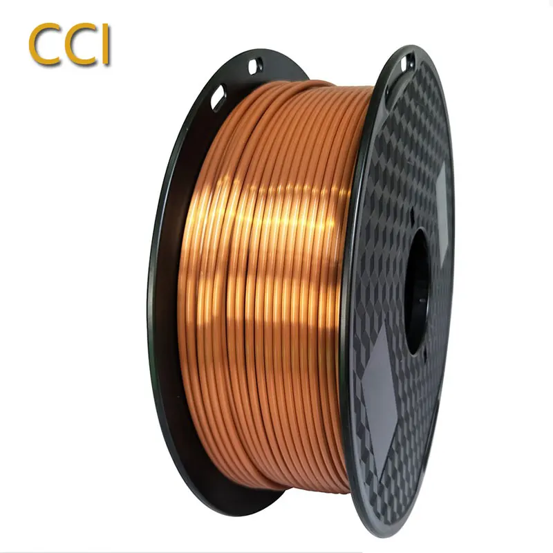 

Silk pla copper 3D Printer Filament 2.85mm 1kg (2.2lbs) spool silky rich luster 3d pen Printing Material Shiny metal silk like