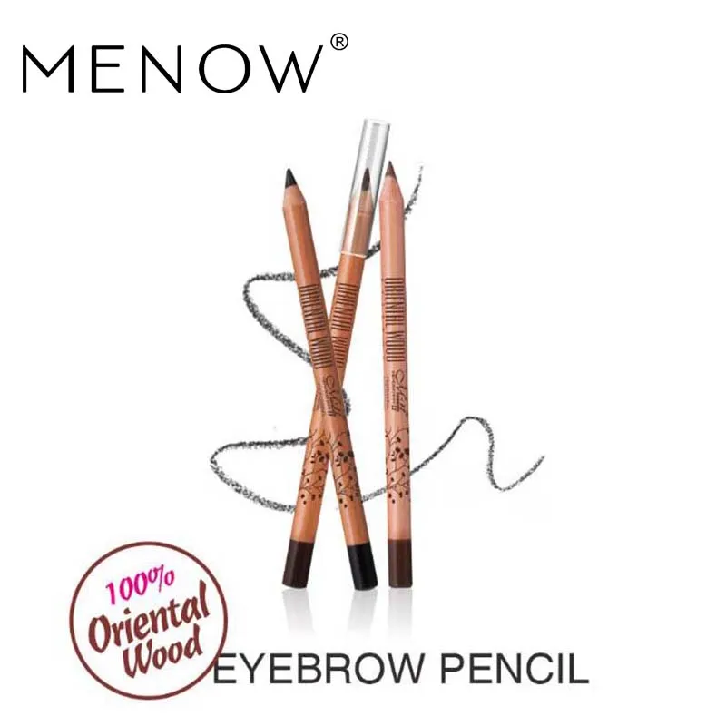 by DHL 500Pcs/Lot MENOW Makeup High Quality Cosmetic American Wood Eyebrow Pencil Lasting Waterproof  Wholesale