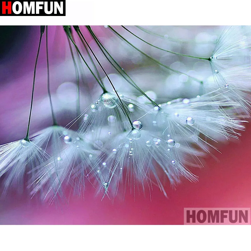 

HOMFUN Full Square/Round Drill 5D DIY Diamond Painting "Dandelion" Embroidery Cross Stitch 5D Home Decor Gift A14407