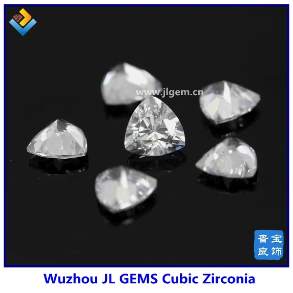 

100pcs In Stock Free Shipping 3mm-15mm Synthetic Trillion White CZ Cubic Zirconia Gems Stone For Fashion Jewelry