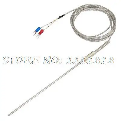 Liquid Measuring 150mm x 3mm K Type Earth Thermocouple Probe 2 Meters