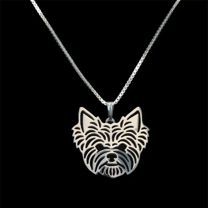 Women\'s Yorkshire Terrier Pendant Necklaces Lovers\' Alloy Dog Necklaces Drop Shipping