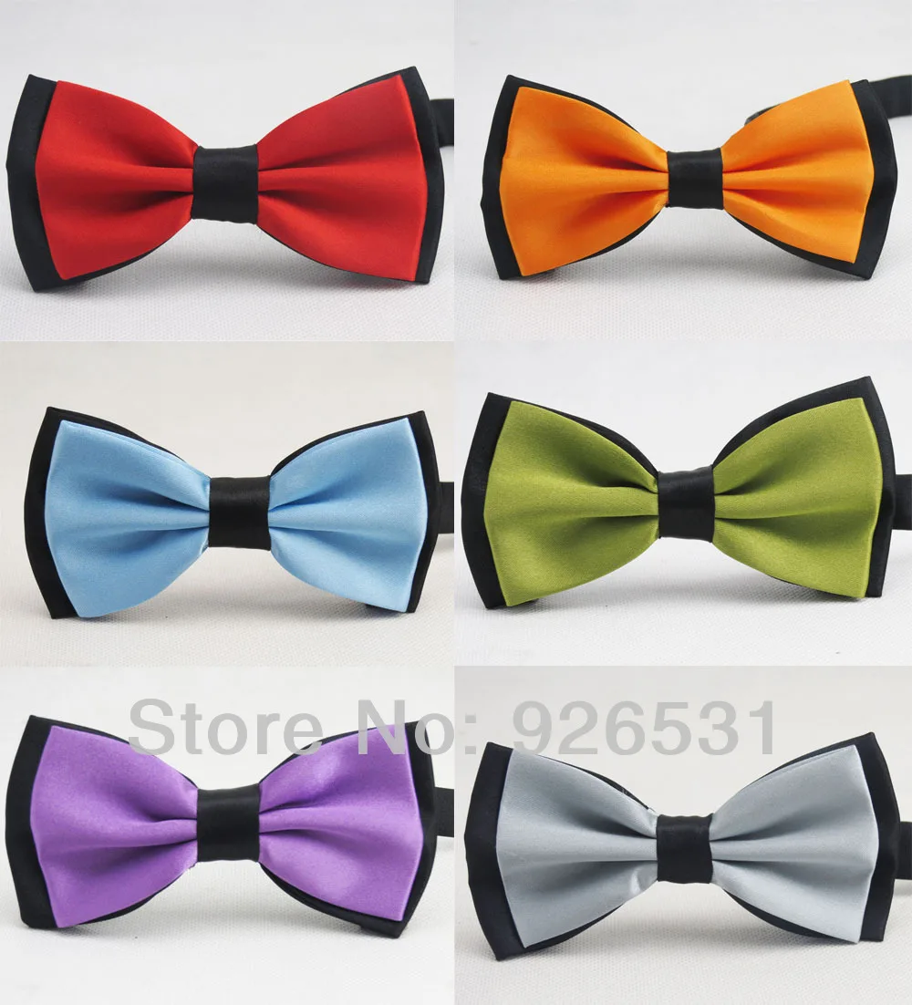 

men's ties 23 kinds of double pure color bowtie/mixed wholesale cheap and fine/Buy one, get 3/male ladies Tuxedo bow ties