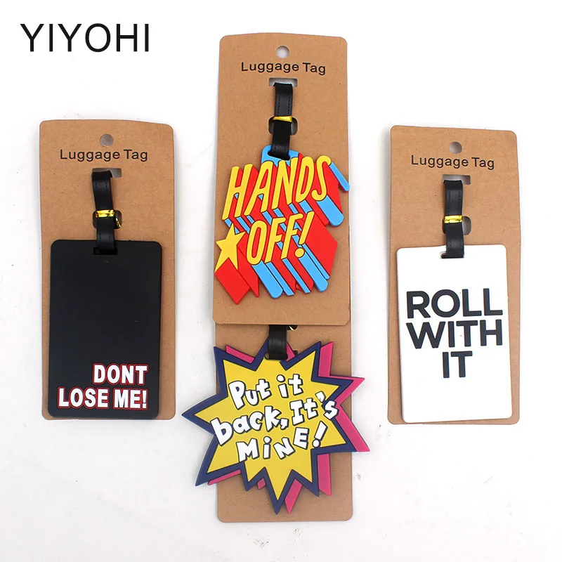 Travel Accessories Hands Off Luggage Tag Fashion Women Silica Gel Suitcase ID Address Holder Baggage Boarding Tag Portable Label