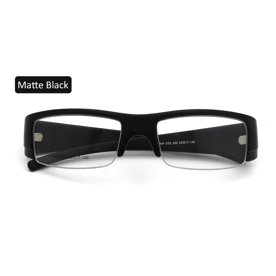 ESNBIE TR90 Spectacles Frames Male Square Half Frame Glasses Men 6 Base Designs Optical Glasses Black