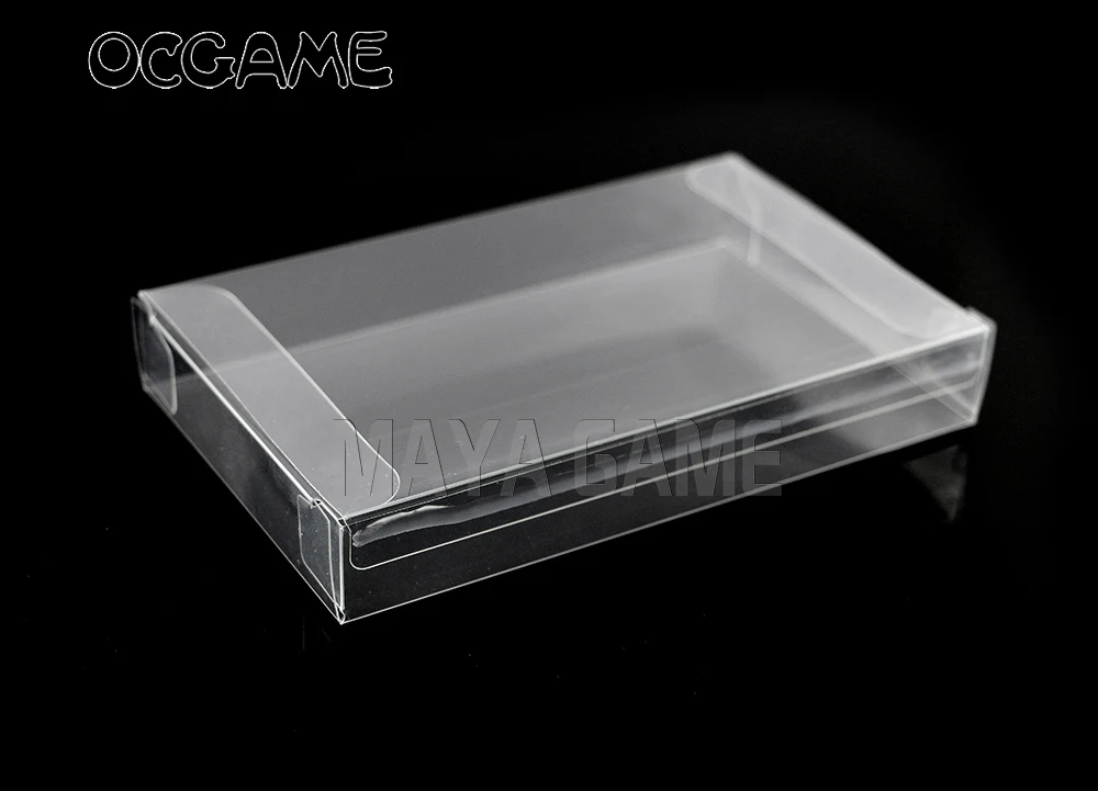 OCGAME 50pcs/lot hot sale for SNES Cartridge Case Cart Protector Card Sleeve Clear Box high quality