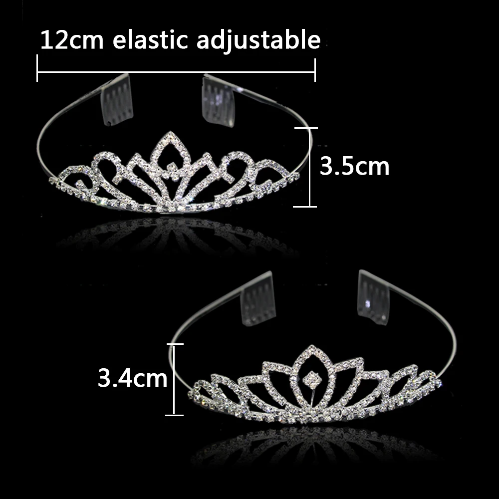 7 Style Princess Crystal Tiara Bridal Headband Kid Girl Prom Crown With Combs Party Accessories Wedding Crown Hair Jewelry Gift