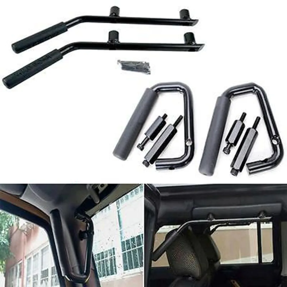 

Wotefusi Front & Rear 4 Pieces Interior Grab Handles Black Set For Jeep Wrangler 07-16 08 09 11 13 14 15 [QPA291]