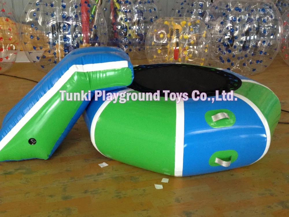 

2m inflatable water jumper; children jumping trampoline, aqua bouncer(with slide)