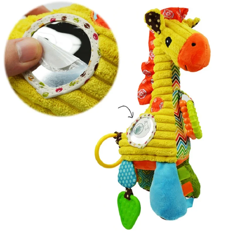 Sozzy Giraffe Bell Baby Music Crawl Toys Placate Toy Infant Plush Doll Musical Box Newborn Roller Bell Music Toys