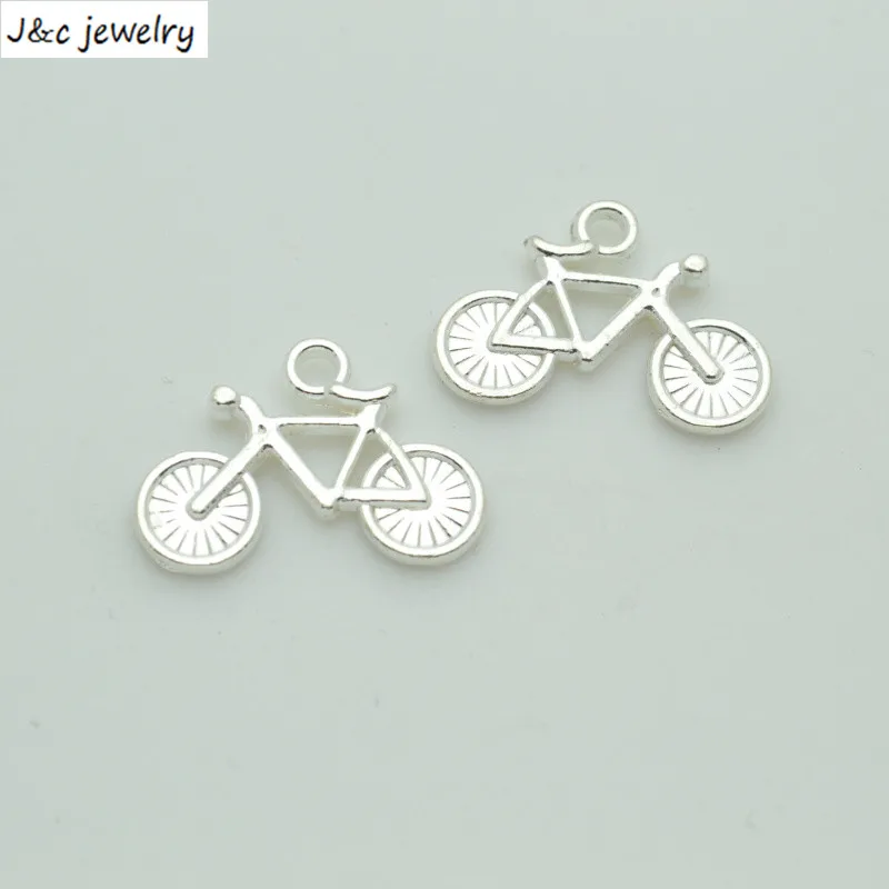 New Arrival 25 pcs/lot  Alloy Charms Pendant  bicycle silver plated 15*20 mm Jewelry Making DIY Charms Handmade Crafts J104