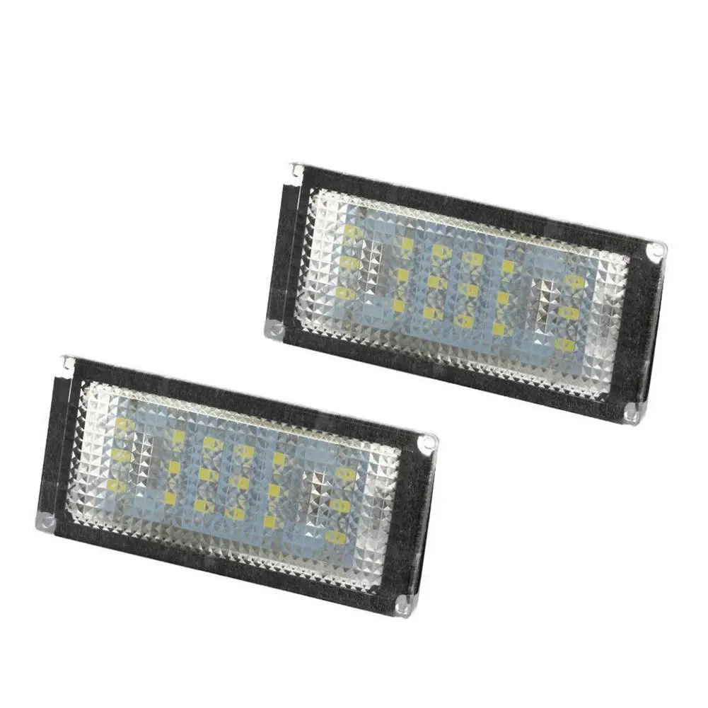 For BMW 3 Series E46 Car Number License Plate 2 Pcs 18 LED 12V PC Lamp 6500K