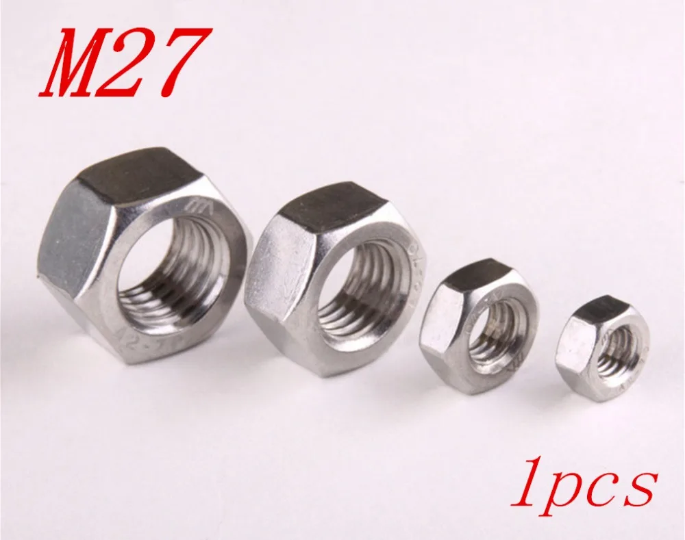 

Метрическая нить M27 304 шестигранные гайки из нержавеющей стали, шестигранные гайки, бесплатная доставка