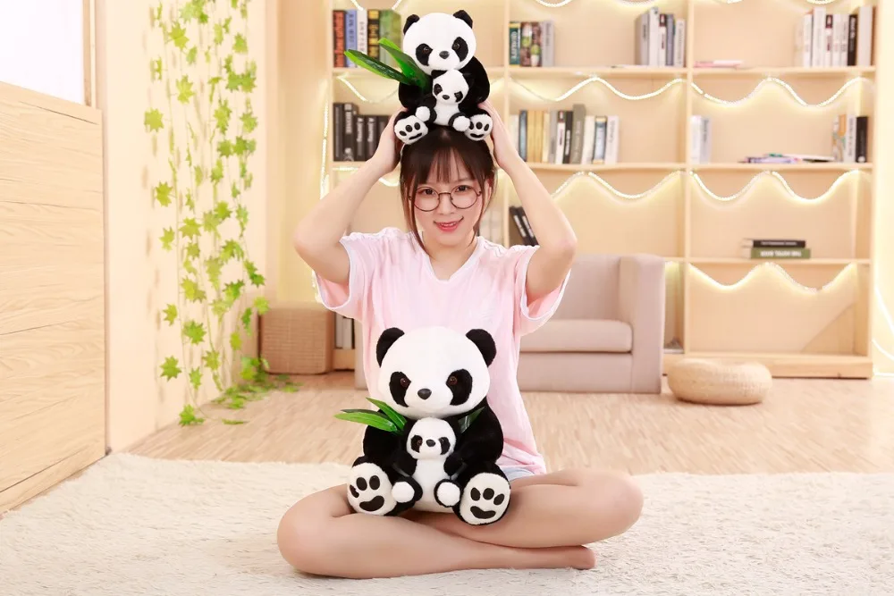 Neue Plüsch-Panda-Spielzeuge, niedliche Stofftierpuppe, Mutter und Sohn, Spielzeug, Geschenk für Kinder, Freunde, Mädchen, Heimdekoration, Weihnachtsgeschenk – Detail 14