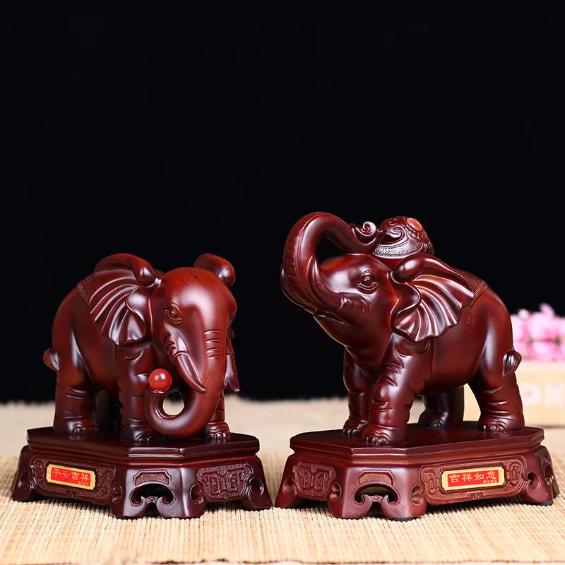 Prime home opening gifts Lucky elephant ornaments tuba Fengshui Crafts furnishings furniture gold home decorations