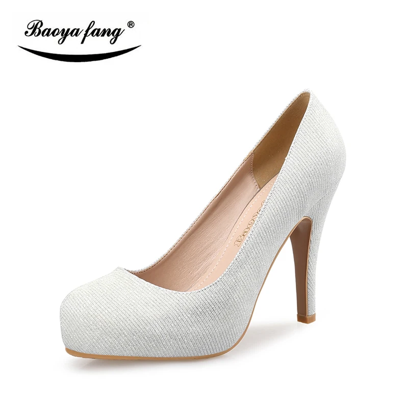 Fashion Thin High Heels Woman Pumps Round Toe Office Lady Party Pumps Golden/Silver/Green Color High Shoes Women Pumps New