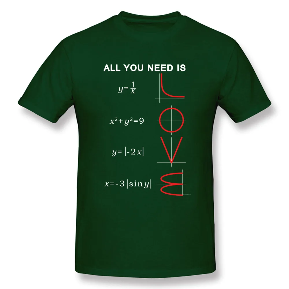 Geometric Algebra Equation Graph Tshirts A ll You Need Is Love Math Science Problem Black Fashion TeeShirt Plus Size New T Shirt