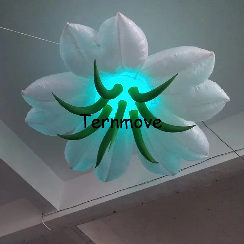 led inflatable flower,lighting lotus model,party stage wedding club decoration for sale inflatable flowers replica