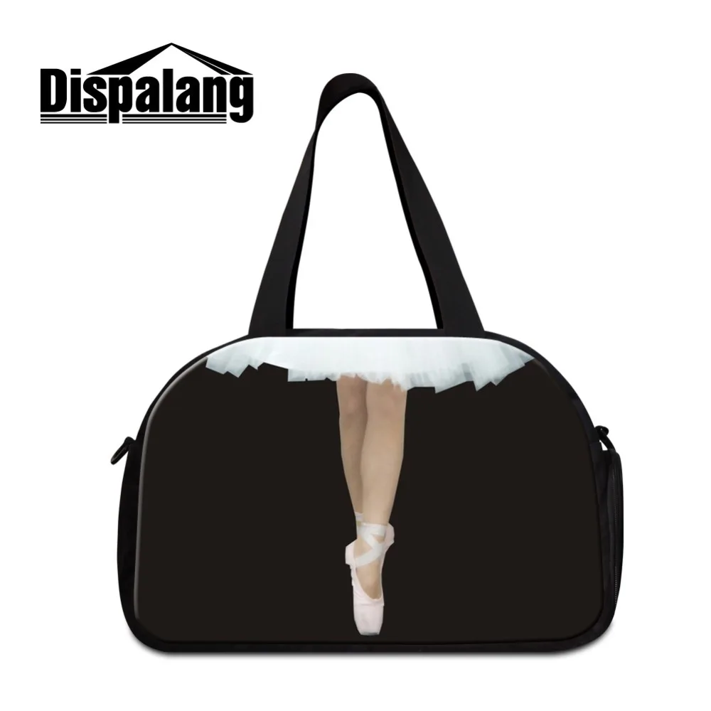 Women Custom Travel Bags Dancing Ballet Girl Designer Shoulder Duffle With Shoes Pocket Ladies Crossbody Messenger Weekender Bag