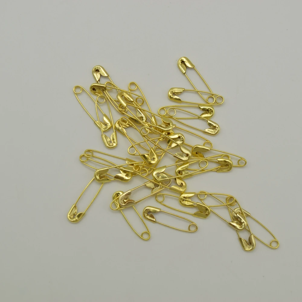 2000 pcs MINI  GOLD NICKEL PLATED SAFETY PINS SIZE 4/5'' length (18mm)