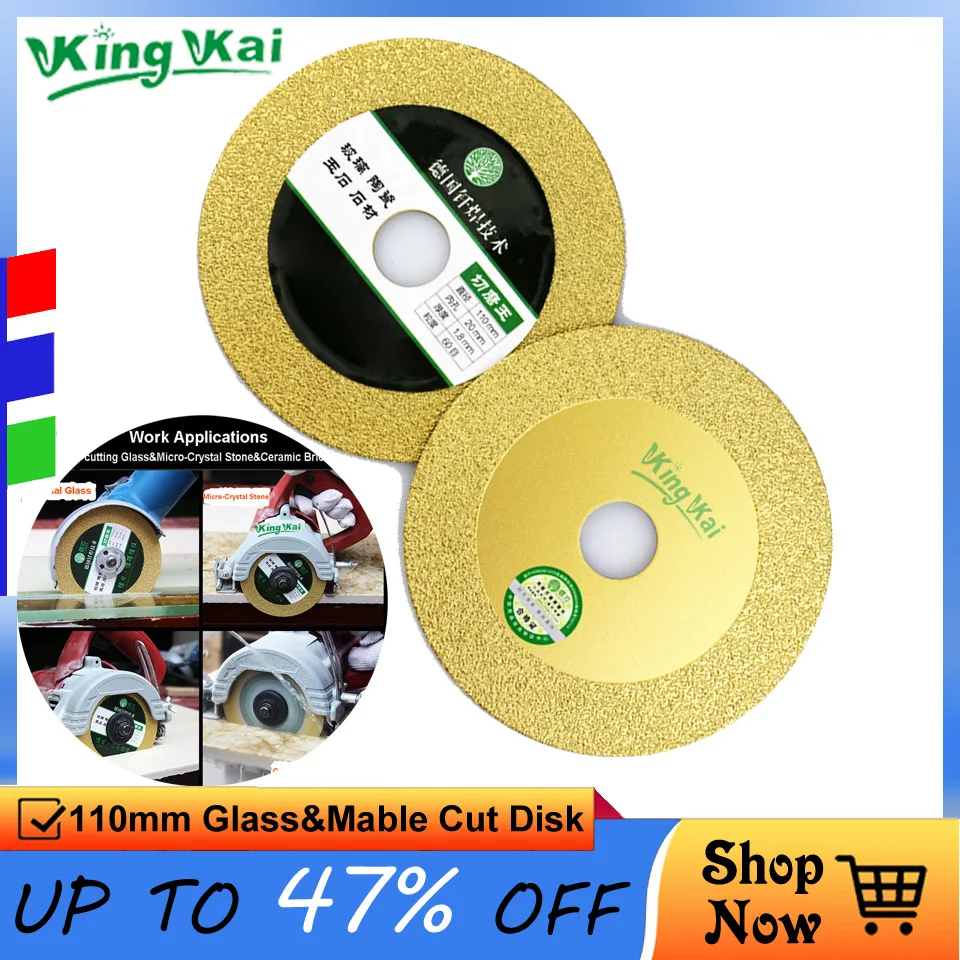 

2023 110mm Diamond Ceramic Tile Glass Micro Crystal Stone Wet Dry Cutting Disk Blade For Electric Saw And Angle Grinder