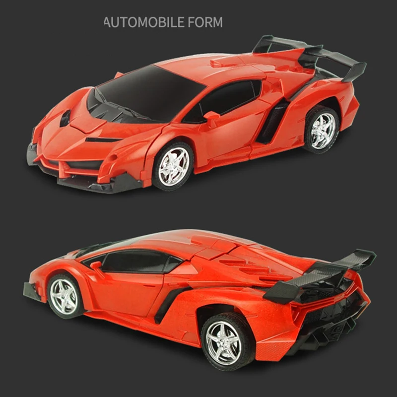 2 In 1 Remote Control Deformation Car  RC Car Sports Car Transformation Robots Models RC fighting toy Kid Children Birthday Gift