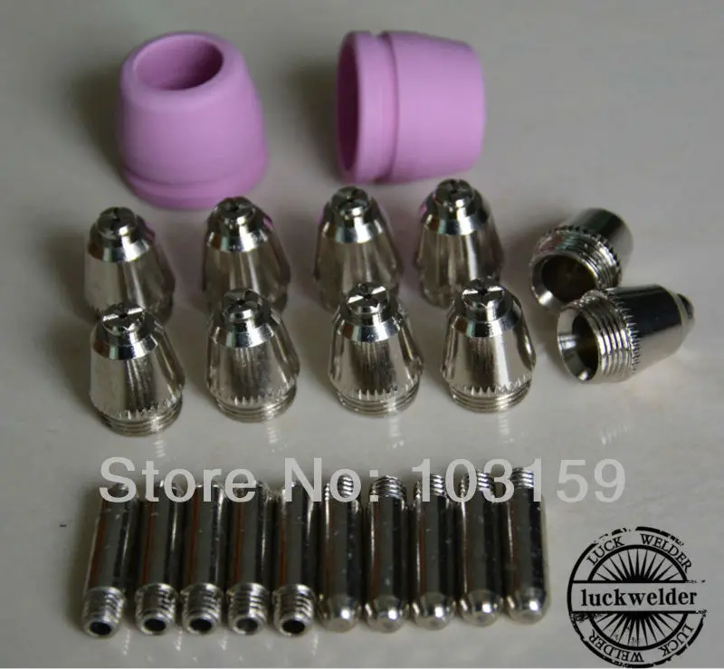 

SG-55 AG-60 WSD-60 50/60A Plasma Cutter Torch Nozzle Tip Electrode Consumables 22pcs