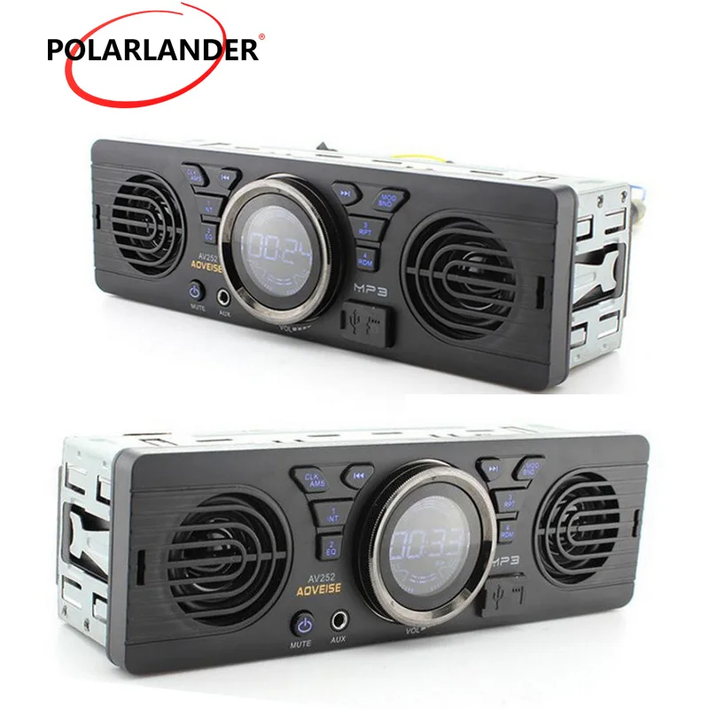 1 Din Car radio AUX IN USB/SD built-in 2 speakers TF Card FM 12V In-dash Bluetooth Player AV252 Car MP3 Player Audio