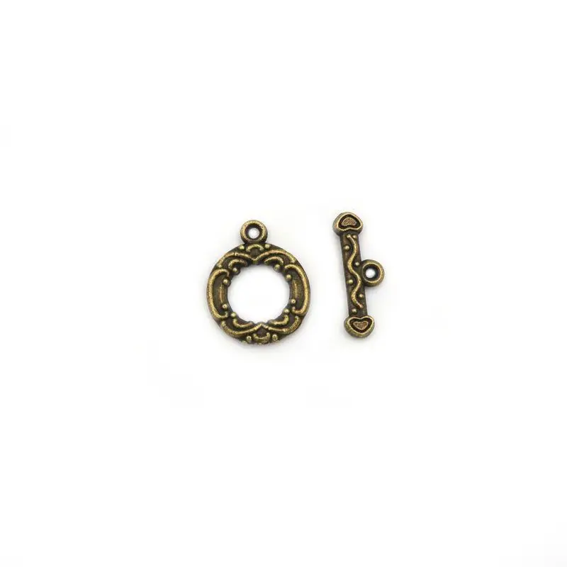 10 Sets Gold-Platte Silber Farbe Herz Blume Verschluss Armband Toggle Verschluss Für Schmuck Machen Diy Zubehör Großhandel Groß – Detail 21