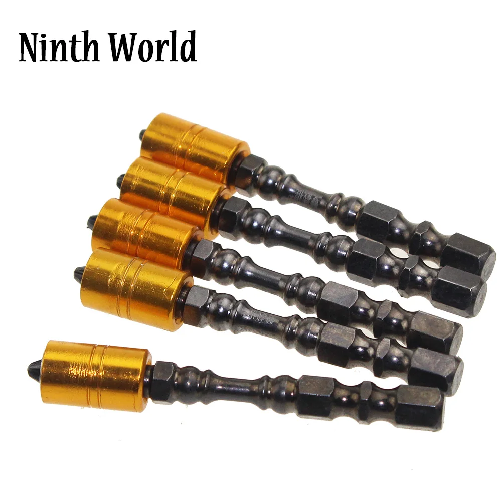 10 Buah 65Mm Obeng Magnet Bit Eternit Drywall Obeng Bit Ph2 Phillips Sekrup Driver Bit 1/4 "Hex Shank Depth Stop