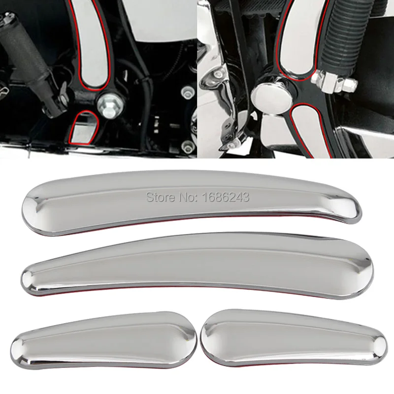 Chrome Motorcycle Curved Swingarm Frame Inserts Fits For Harley Softail Heritage Springer Deluxe Bad Boy Fat Boy FLSTF 1990-2007