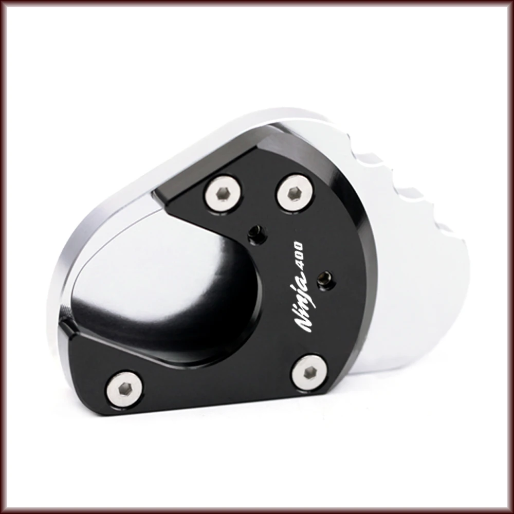 For KAWASAKI NINJA400 NINJA 400 2018 2019 Motorcycle Accessories Side Kickstand Stand Extension Support Plate CNC image 2