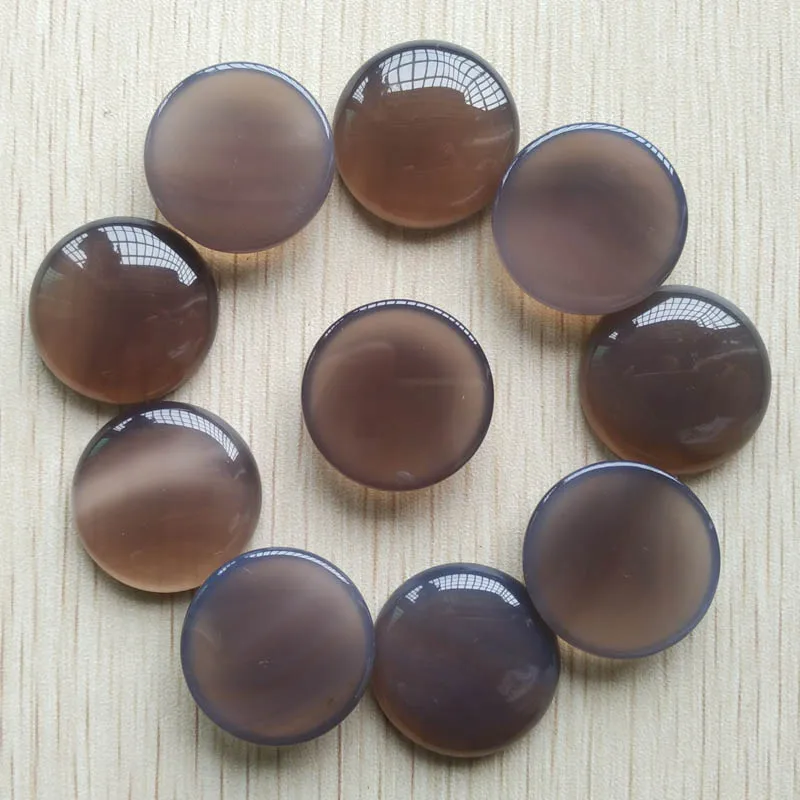 Wholesale 20pcs/lot Fashion natural grey onyx round cabochon beads 25mm for jewelry Accessories making fast shipping