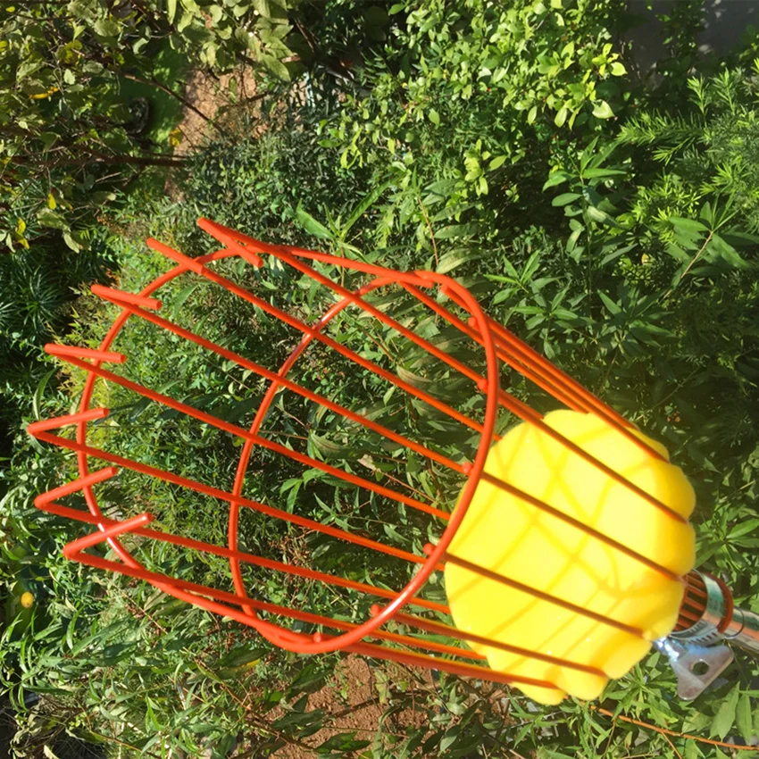 Accesorios de jardín, cesta profunda de aluminio para recoger frutas, práctico recolector de frutas hortícola, jardinería, manzana, melocotón, herramientas de recolección