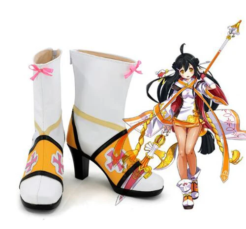 

Game ELSWORD Sakra Devanan Ara Cosplay Shoes Boots Halloween Party Boots for Adult Women High Heel Shoes Accessories