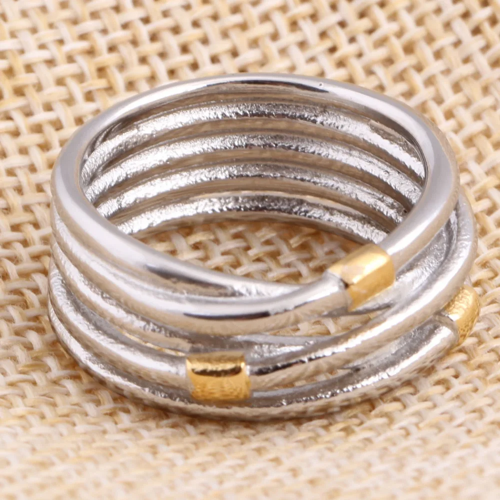 Fashion Rings For Women Party Rock Vintage Anillo Gold-Color Female Stainless Steel Jewelry Rings Wholesale Gift Accessories