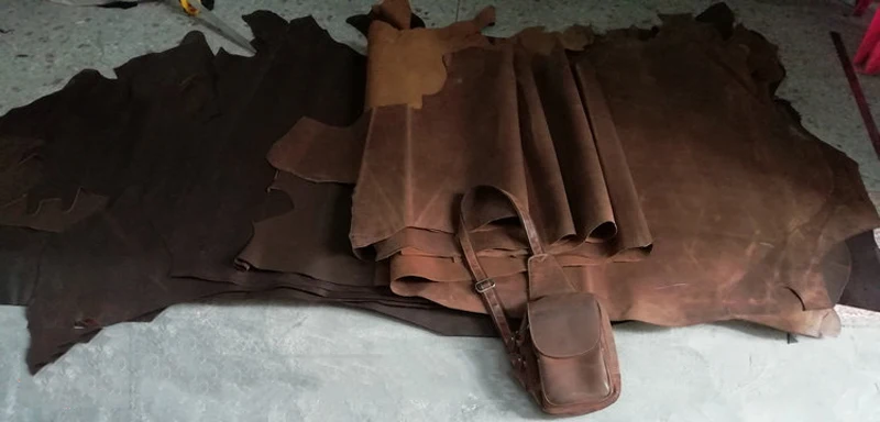 Leather piece Genuine Natural Leather Craft for DIY Leather Craft Belt Knife Handle Material  Leather Fabric