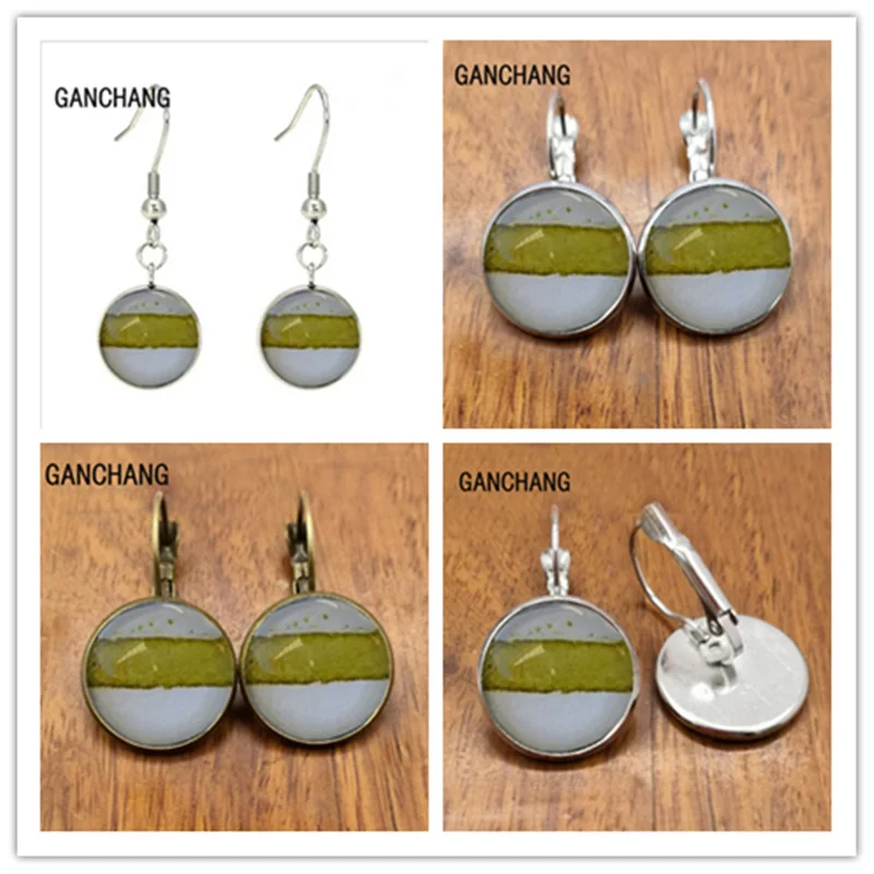 Оригинальные-художественные-серьги-ручной-росписи-оливковые-зеленые-полосы-акварельные-серии-зеленые-и-белые-полосатые-стеклянные-кабошоновые-серьги