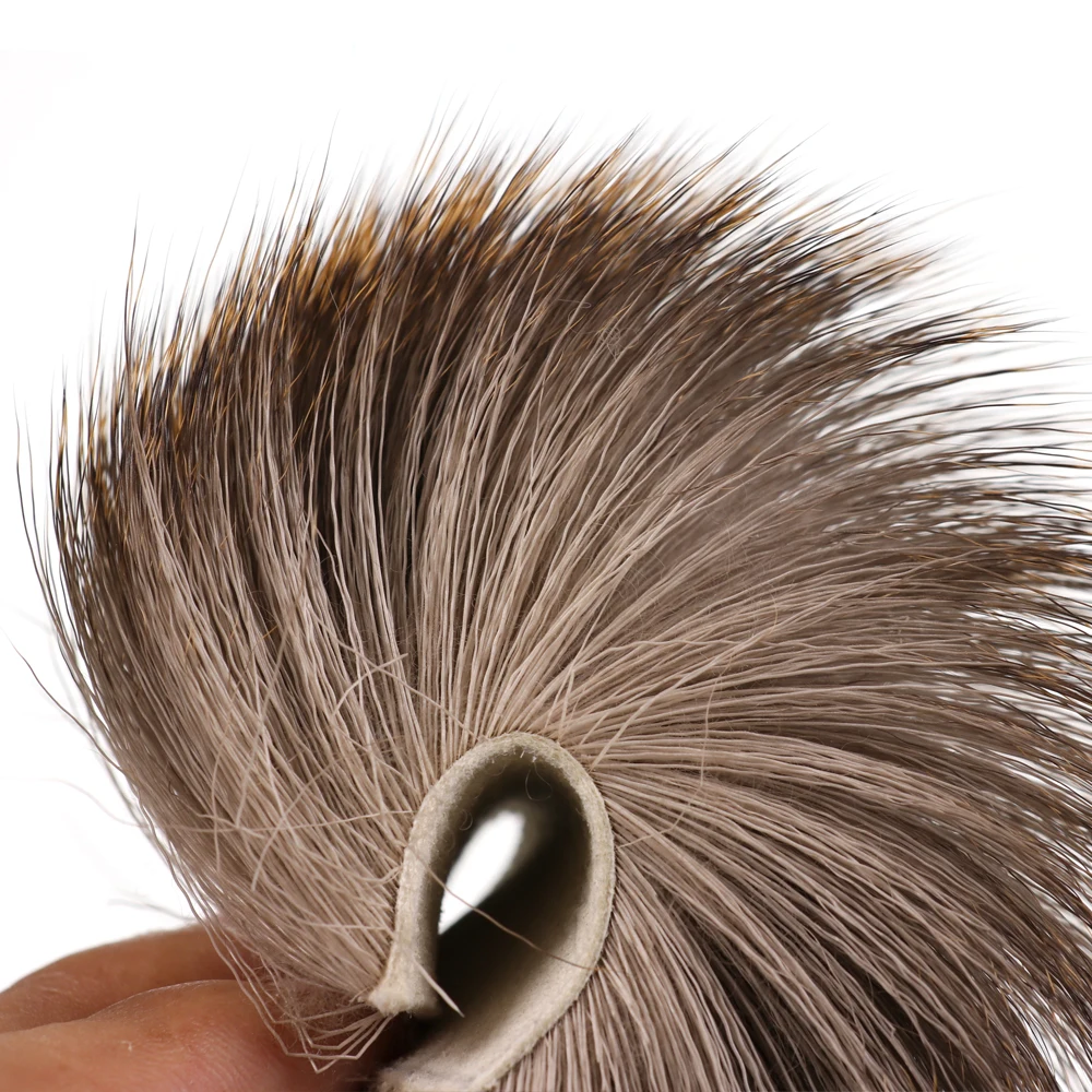 Bimoo 1PC 5CM * 5CM Naszywki z włosia jelenia dla Minnow Fly Tying Material Dry Elk Hair Caddis Fishing Flies Wing Making Natural Color — zdjęcie 4