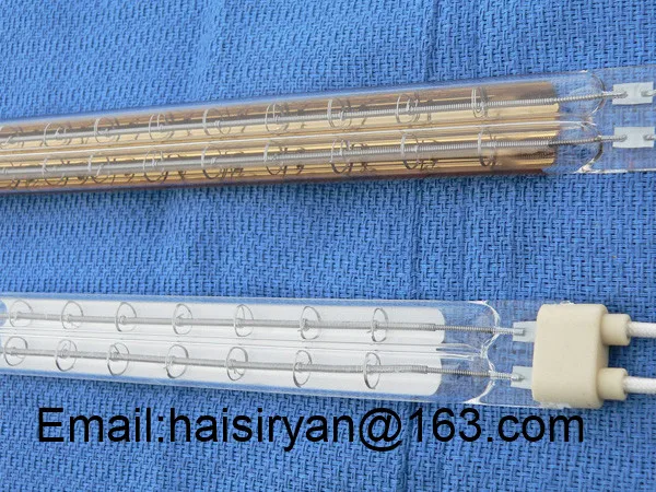 short wave heating element quartz lamp heater tube twin tube infrared bulbs IR emitters manufacturer